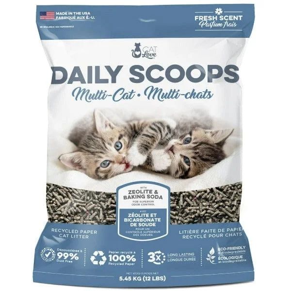 Cat Love MultiCat Scented Daily Scoops Recycled Paper Cat Litter