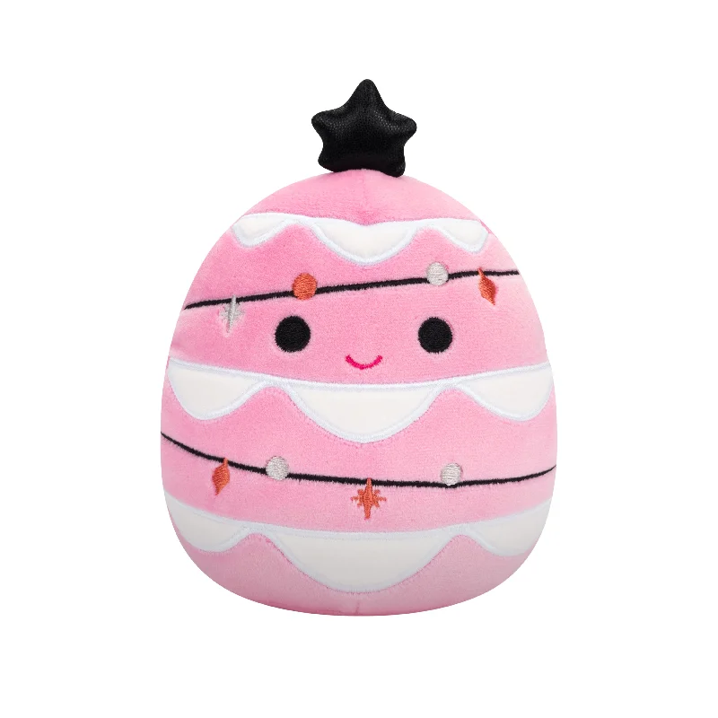 Christmas Squishmallow Carriganthe Pink Christmas Tree with Black Star 5" Stuffed Plush by Jazwares