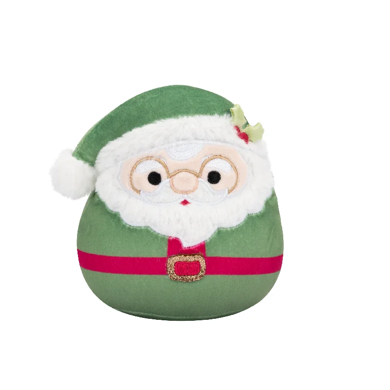 Christmas Squishmallow Nick the Pastel Muted Green Santa with Holly 5" Stuffed Plush by Jazwares