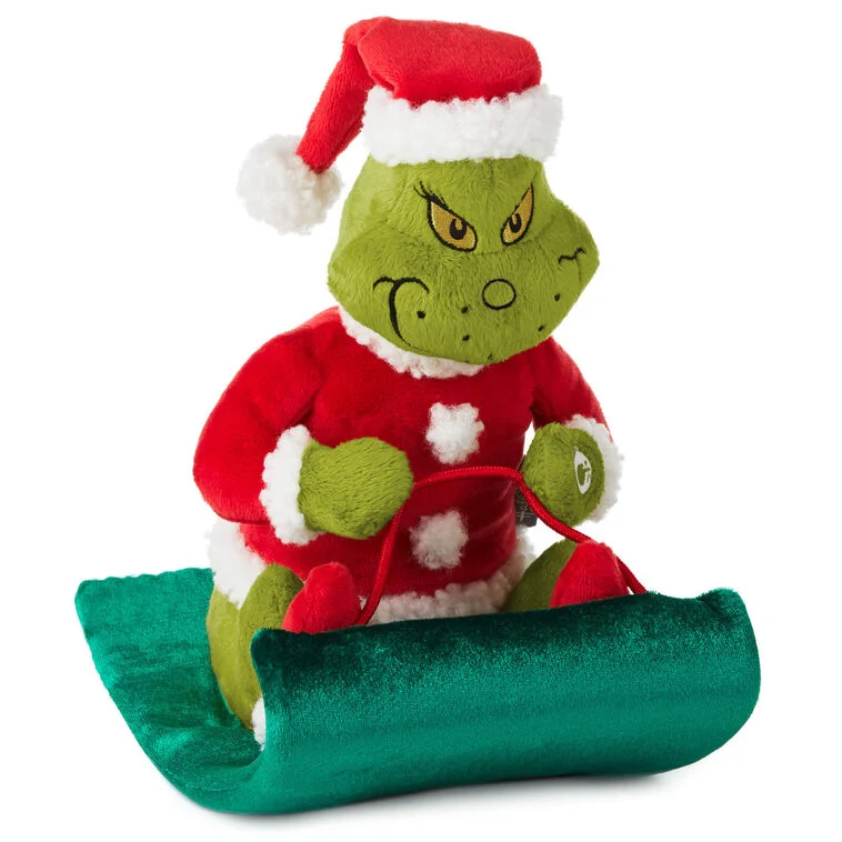 Dr. Seuss's How the Grinch Stole Christmas!™ Grinch on Sled Musical Plush With Motion, 9.5"