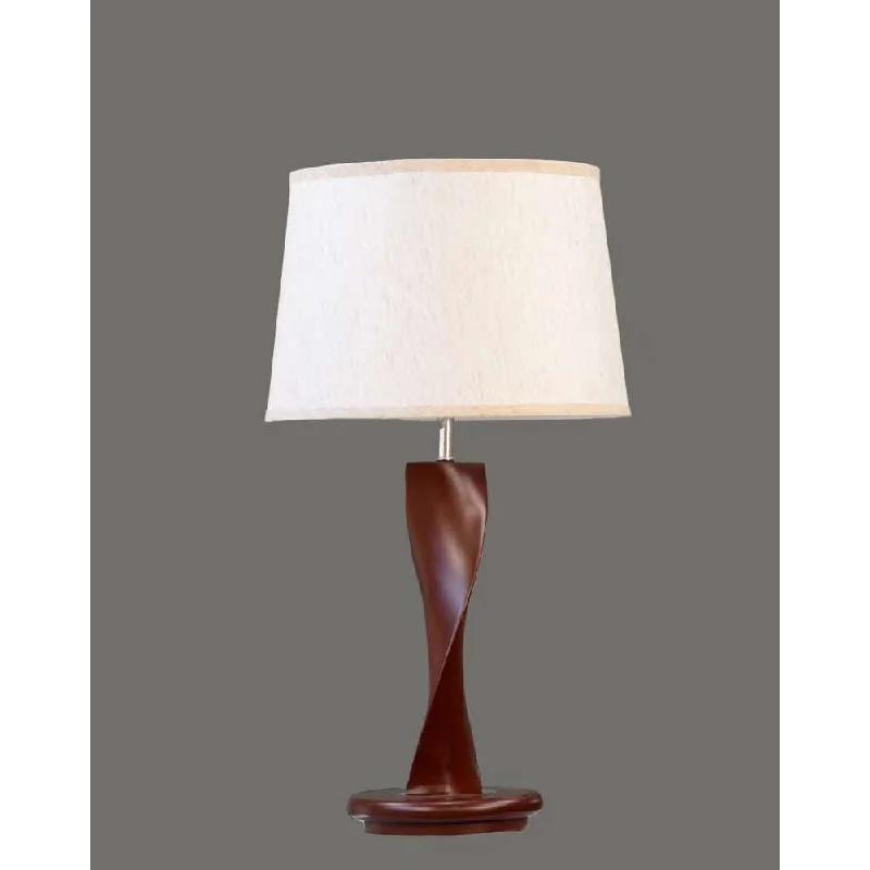 Fantasy Wood Finish Table Lamp