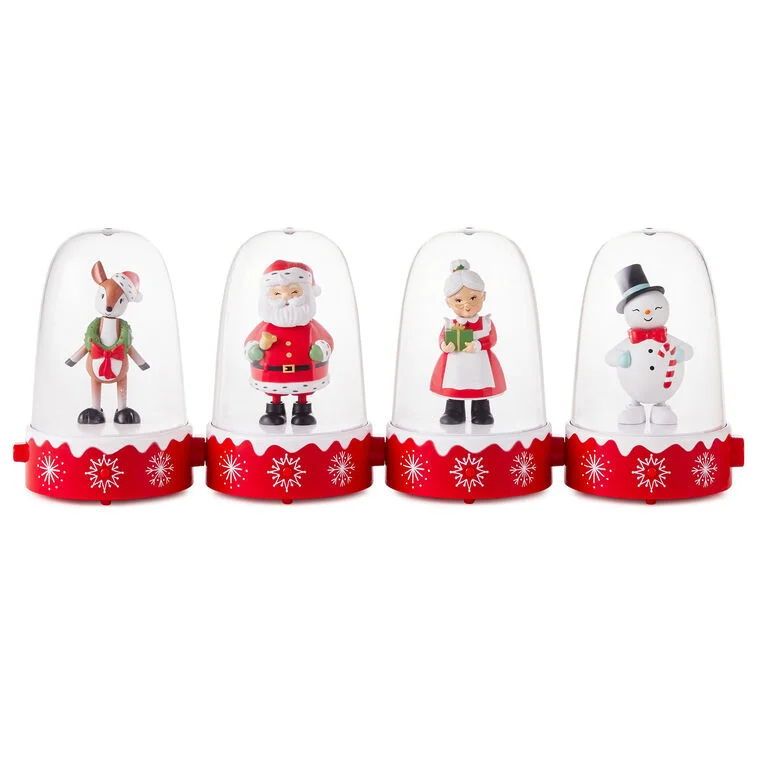 Hallmark Holiday Happy Tappers Musical Figurines With Motion, Set of 4