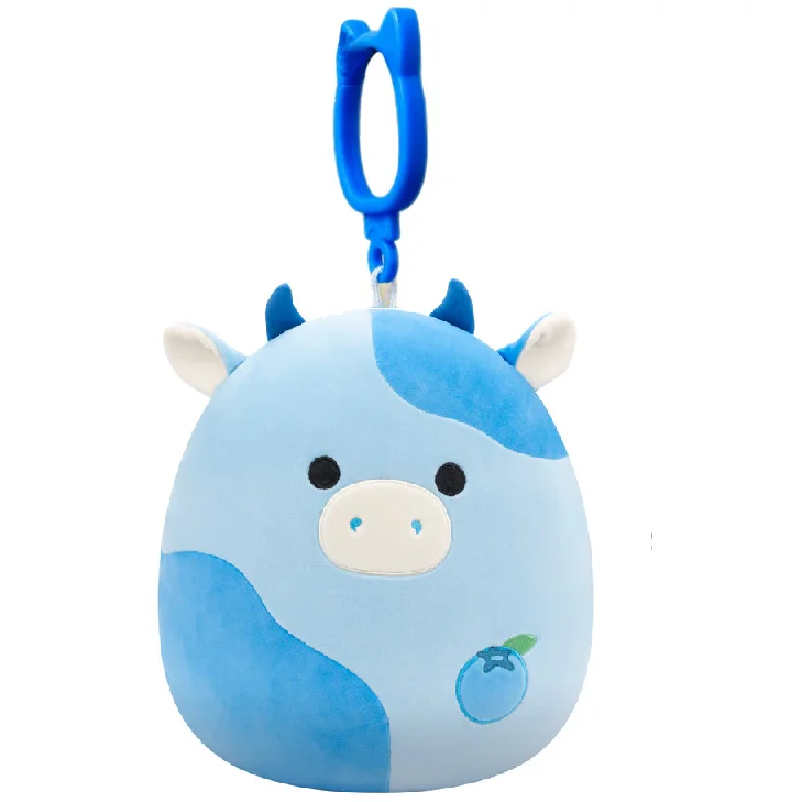 Squishmallow Rutanya the Blueberry Cow 3.5" Clip Stuffed Plush by Jazwares