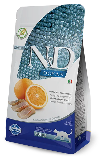 Farmina Ocean Dry Cat Food N&D Fish & Orange Adult