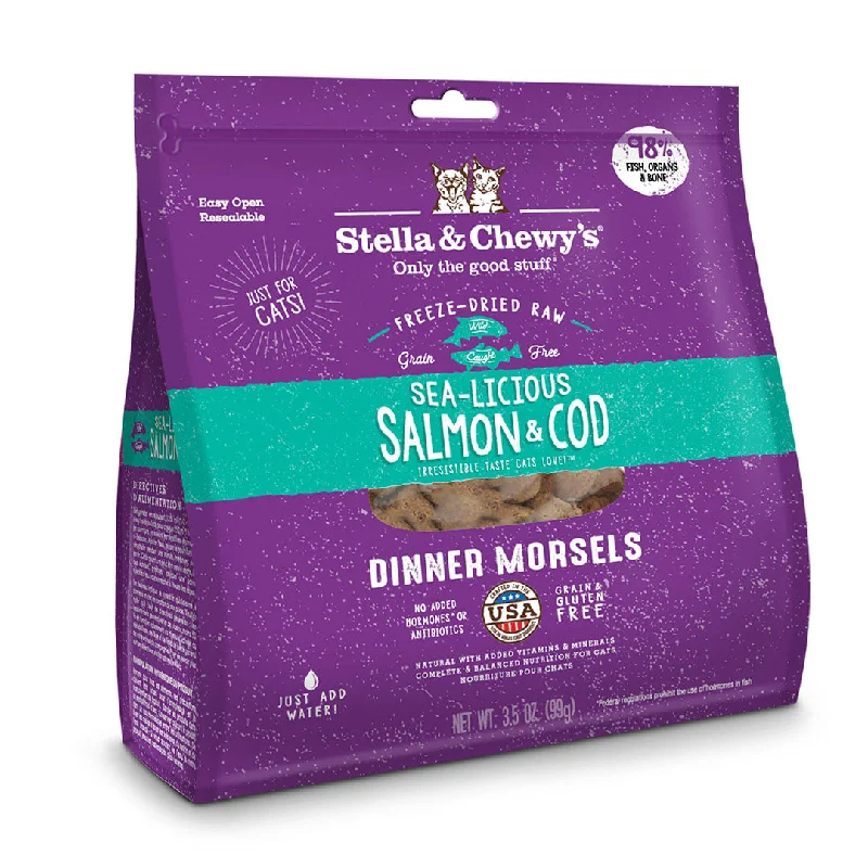 Stella & Chewy's Sea Licious Salmon & Cod Dinner Morsels Freeze Dried Cat Food