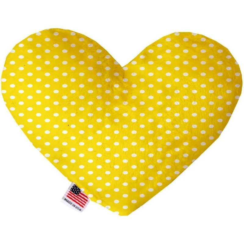 Heart Dog Toy Yellow Polka Dots