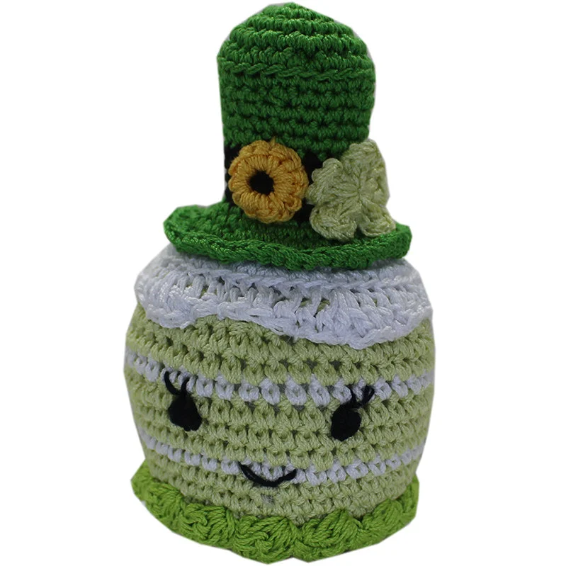 Lucky Lady Leprechaun Cupcake Organic Cotton Dog Toy