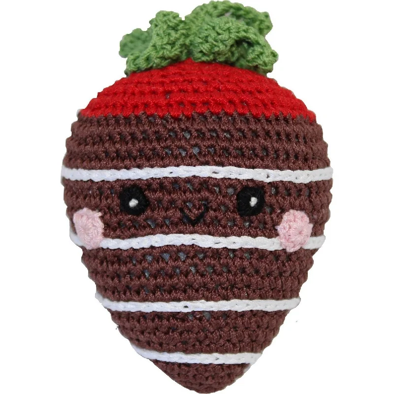 Milk Chocolate Strawberry Organic Cotton Dog Toy