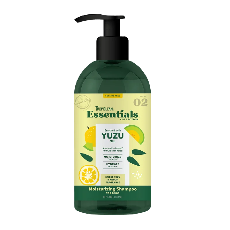 TropiClean Essentials Moisturizing Shampoo Yuzu Oil - Sweet Yuzu & Melon for Dogs 16oz