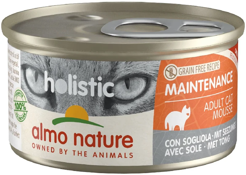 ALMO NATURE HOLISTIC Conservă pentru pisici, cu peşte Limbă-de-mare 85g