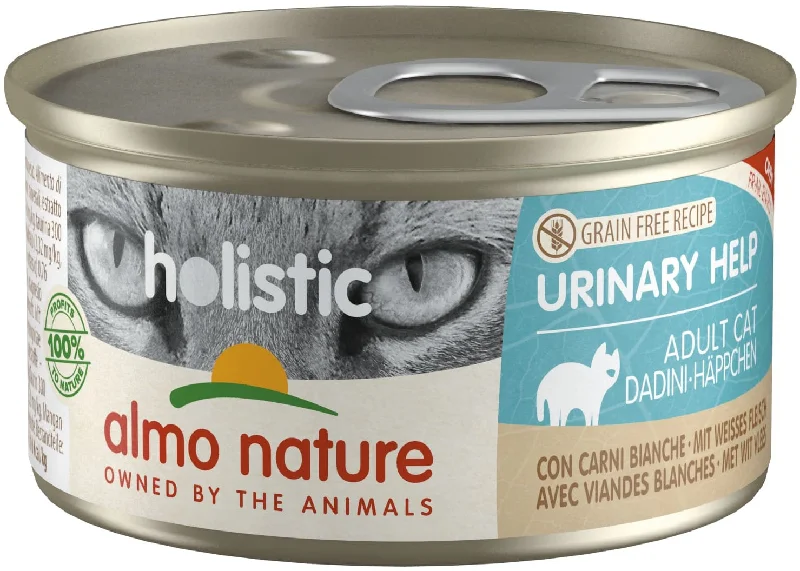 ALMO NATURE HOLISTIC Conservă pentru pisici Urinary Help, cu carne albă 85g