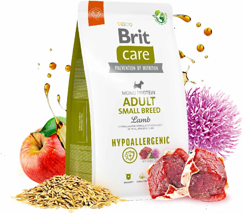 BRIT CARE Hypoallergenic Adult Small Breed, cu Miel şi Orez