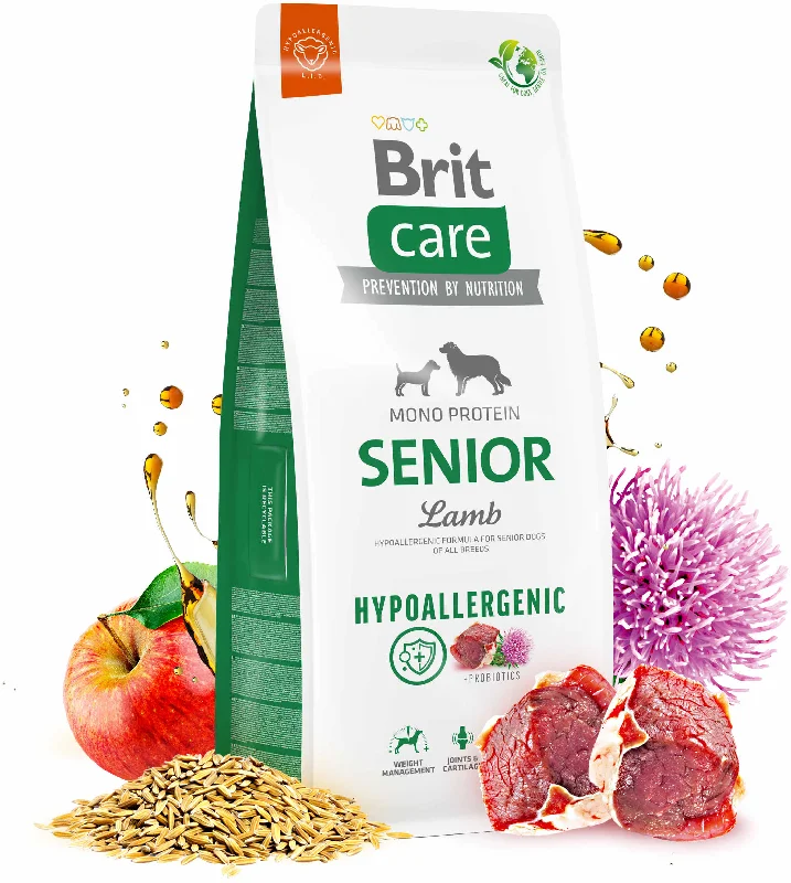 BRIT CARE Hypoallergenic SENIOR, cu Miel şi Orez