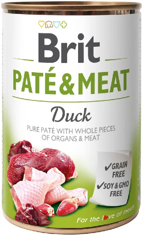 BRIT Pat & Meat, pačetina, pašeta i komadići mesa, bez žitarica, 400g