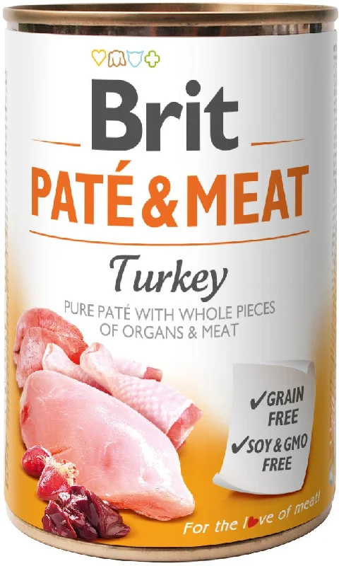 BRIT Pat & Meat, puretina, pašeta i komadići mesa, bez žitarica, 400g