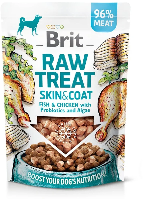 BRIT Recompensă pentru câini, Skin&Coat, liofilizată, cu Peşte şi Pui 40g