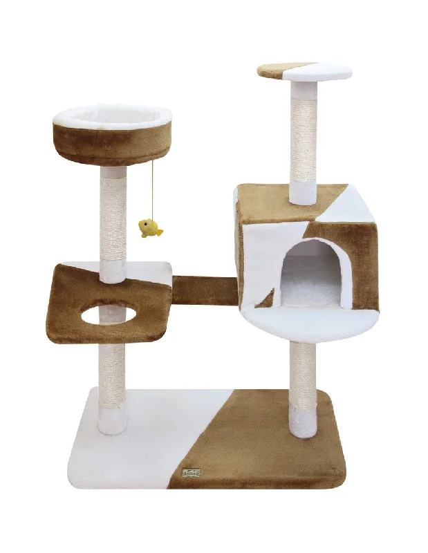 Camila Cat Pole - Brown-White