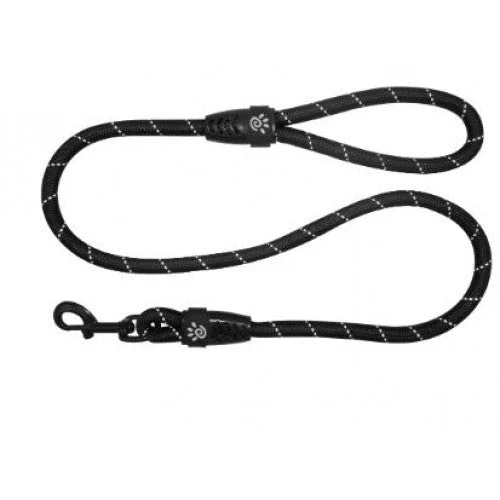 Doco 4ft Reflective Rope Leash with Loop Handle ver. 2-Ø13mm x 120cm-Large/Black