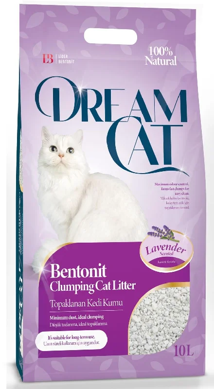 DREAM CAT Lavander, grudajući mineralni pijesak za mačke, mirisni, 10l