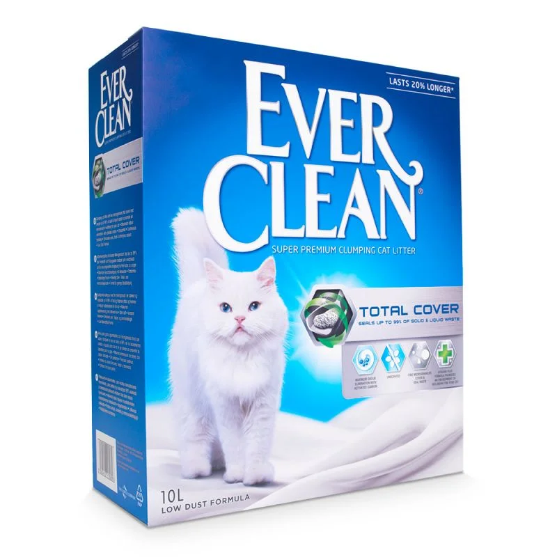 EVER CLEAN Total Cover, grudajući mineralni pijesak za mačke, bezmirisni, 10l