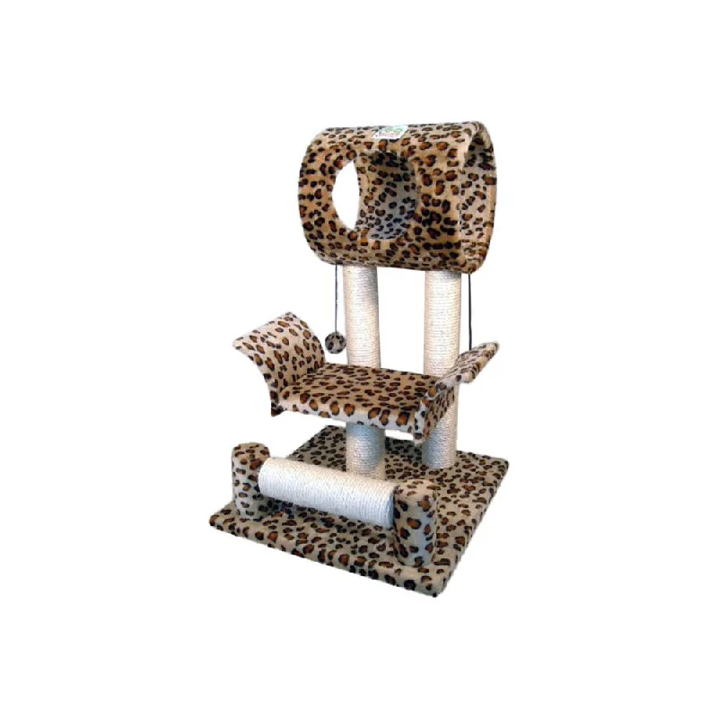 Faux Fur Cat Tree SIZE 46W X 45L X 71H