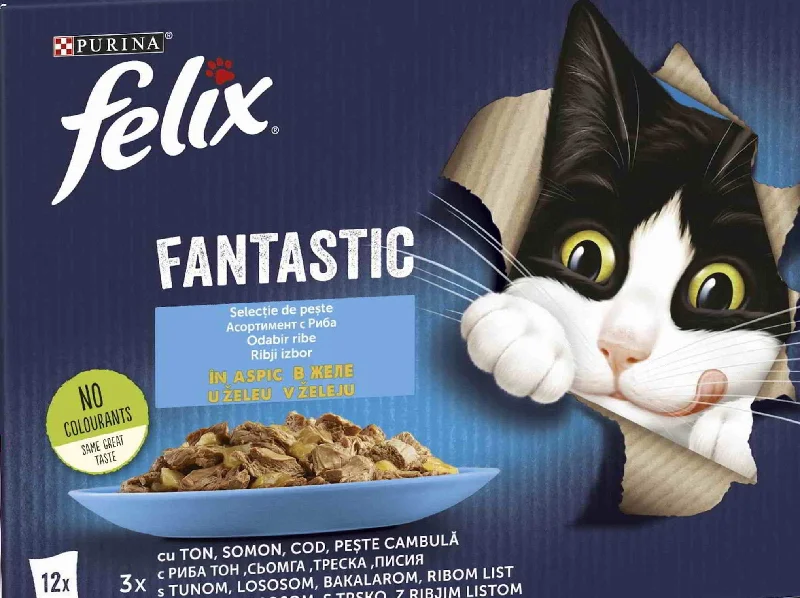 FELIX Fantastic, riblji mix, multipack 12x85g