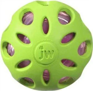 JW Rubber Ball with Crunchy