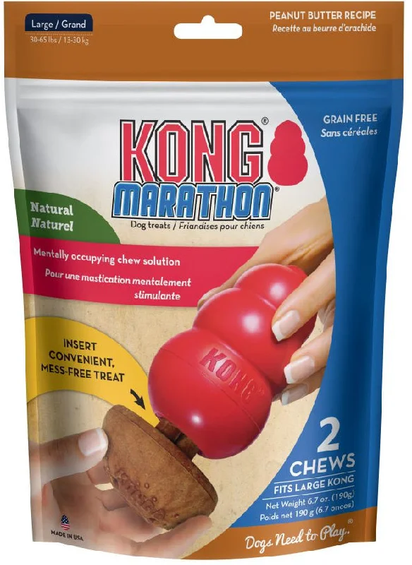 KONG Recompensă pentru câini Marathon, cu unt de arahide, S, 2 buc/set