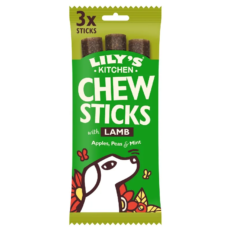 LILY'S KITCHEN Chew Sticks s janjetinom,jabukom i graškom, bez žit., 3 kom,120g