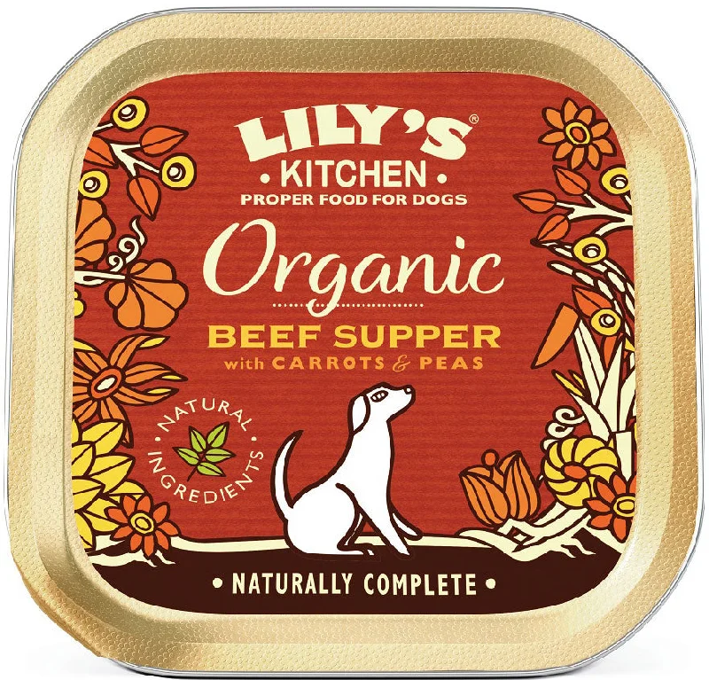 LILY'S KITCHEN Organic Supper, govedina s mrkvom i graškom, 150g