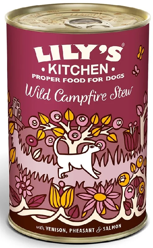 LILY's KITCHEN Wild Campfire Stew, srnetina s fazanom i lososom, 400g