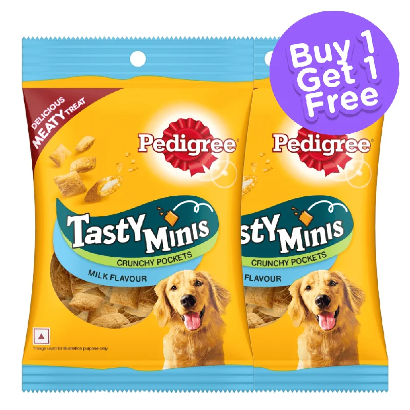 Pedigree Milk Flavour Tasty Minis Crunchy Pockets Dog Treats (Buy 1 Get 1) (Limited Shelf Life)