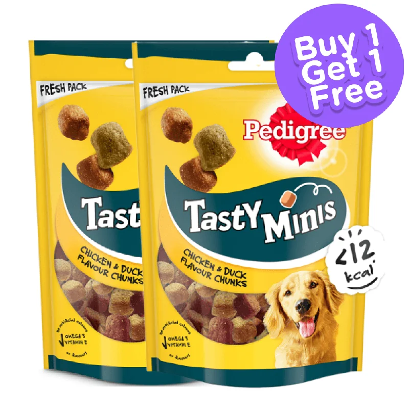 Pedigree Tasty Minis Cubes Chicken & Duck Flavour Chunks Adult Dog Treats (Buy 1 Get 1) (Limited Shelf Life)