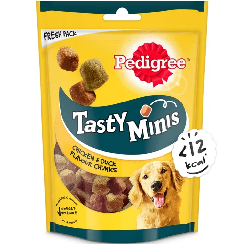 Pedigree Tasty Minis Cubes Chicken & Duck Flavour Chunks Adult Dog Treats (Limited Shelf Life)