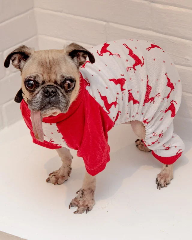 Prancing Reindeers Howliday Pet Pajamas (FINAL SALE)