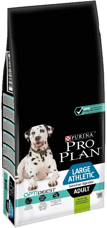 PRO PLAN Atletic, Talie Mare, cu digestie sensibilă, cu Miel 14kg