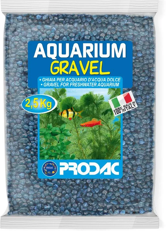 PRODAC Šljunak za akvarij, kvarcni, 2-3 mm, plavi, 2,5kg