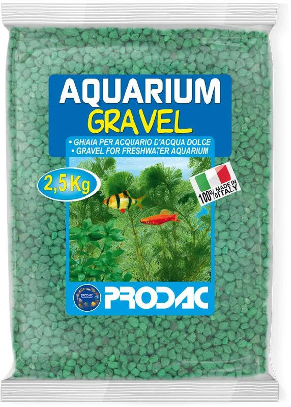 PRODAC Šljunak za akvarij, kvarcni, 2-3 mm, zeleni, 2,5kg