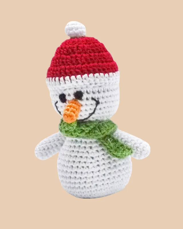 Shorty Snowman Knit Dog Toy