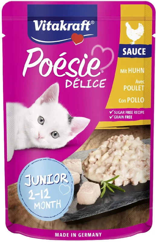 VITAKRAFT Poesie Delice Sauce JUNIOR Plic pentru pisicuţe cu Pui în Sos 85g