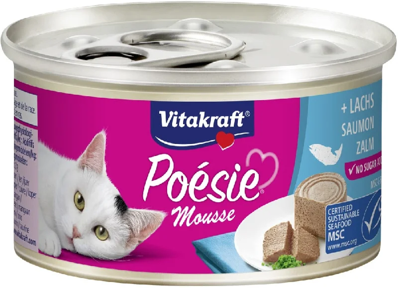 VITAKRAFT Poesie Mousse Conservă pentru pisici, cu Somon 85g