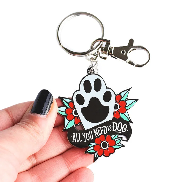 FIVE15 | All You Need is Dog Enamel Keychain