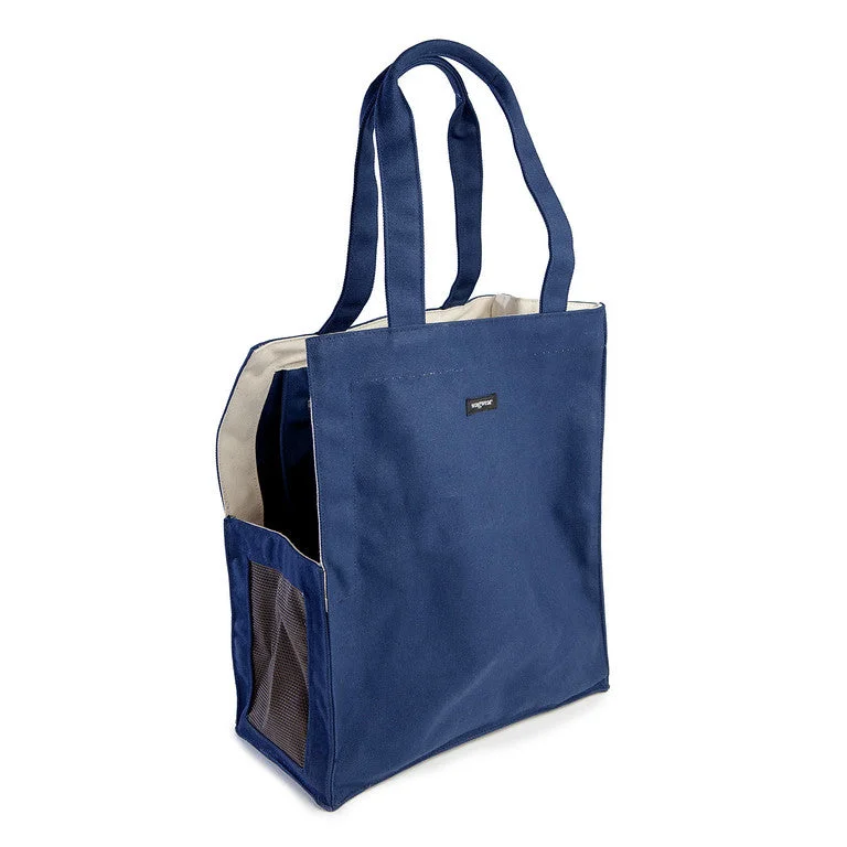 WAGWEAR | Shopping Bag Carrier in Navy Canvas